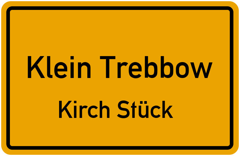 Ortsschild Klein Trebbow