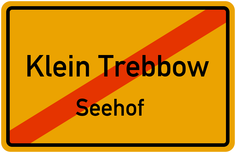 Ortsschild Klein Trebbow