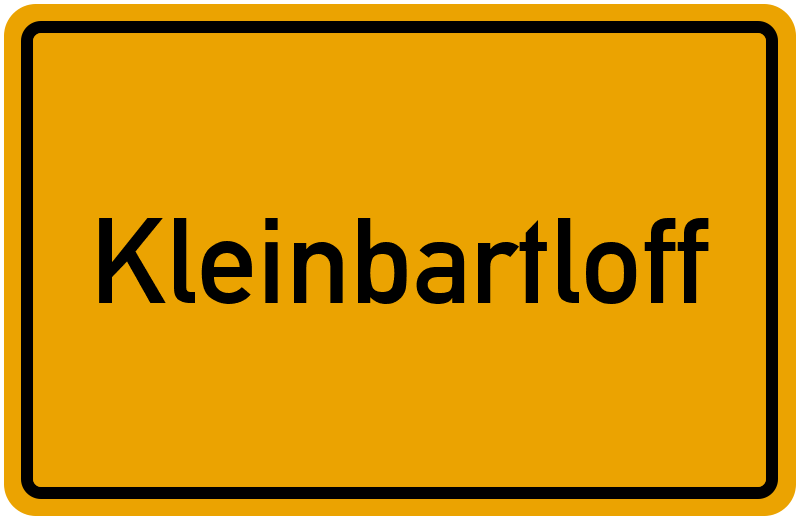 Ortsschild Kleinbartloff