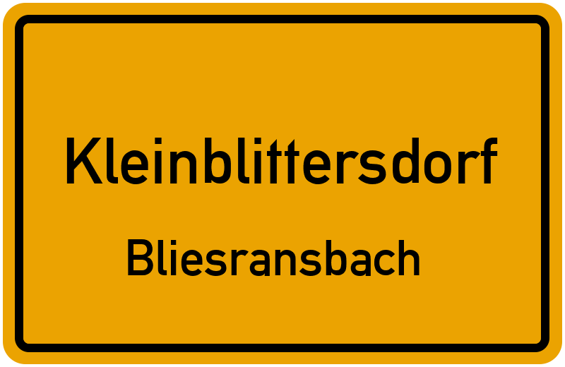 Ortsschild Kleinblittersdorf