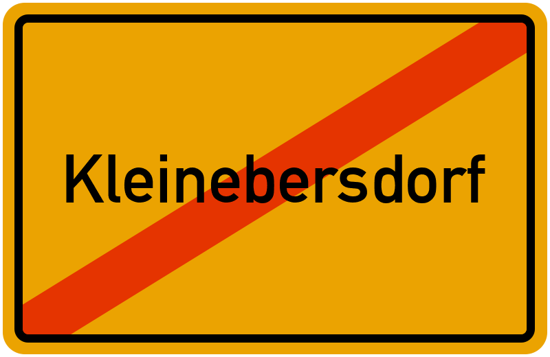 Ortsschild Kleinebersdorf