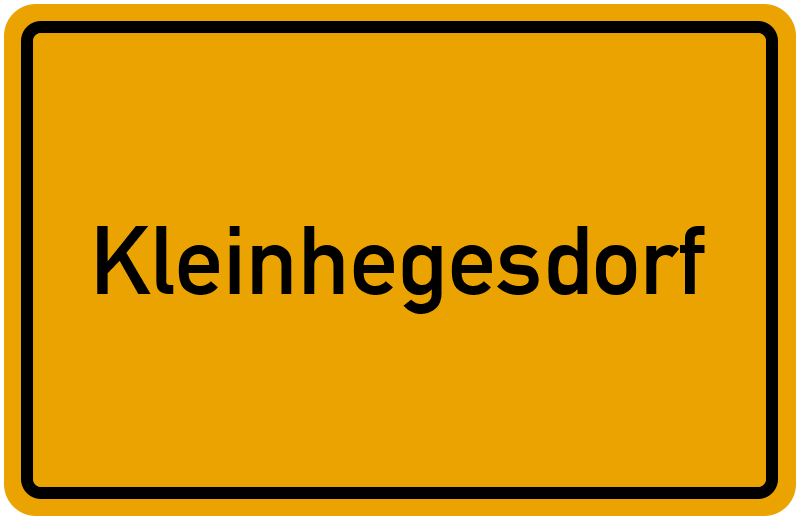Ortsschild Kleinhegesdorf