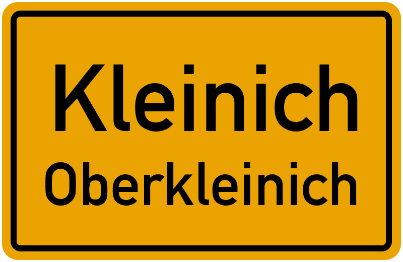 Ortsschild Kleinich