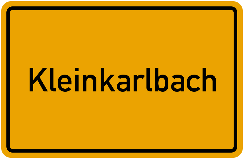 Ortsschild Kleinkarlbach