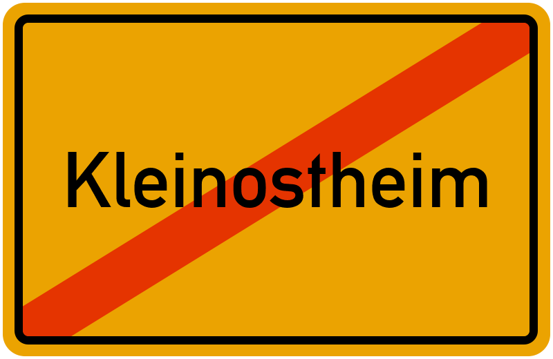 Ortsschild Kleinostheim