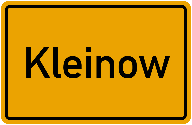 Ortsschild Kleinow