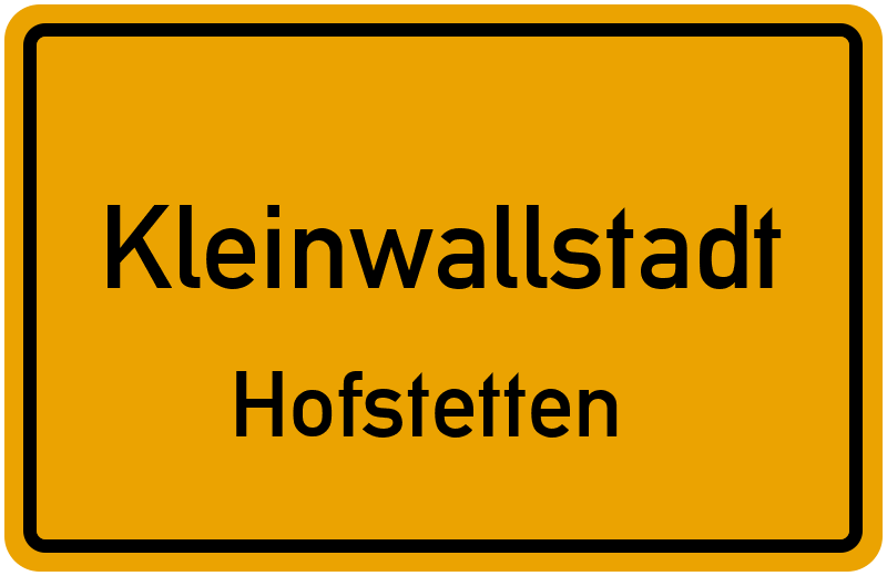 Ortsschild Kleinwallstadt