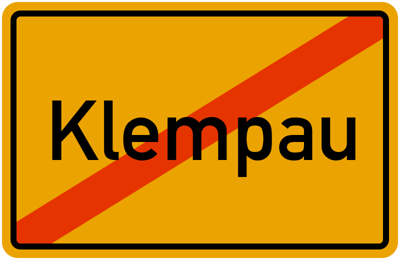 Ortsschild Klempau
