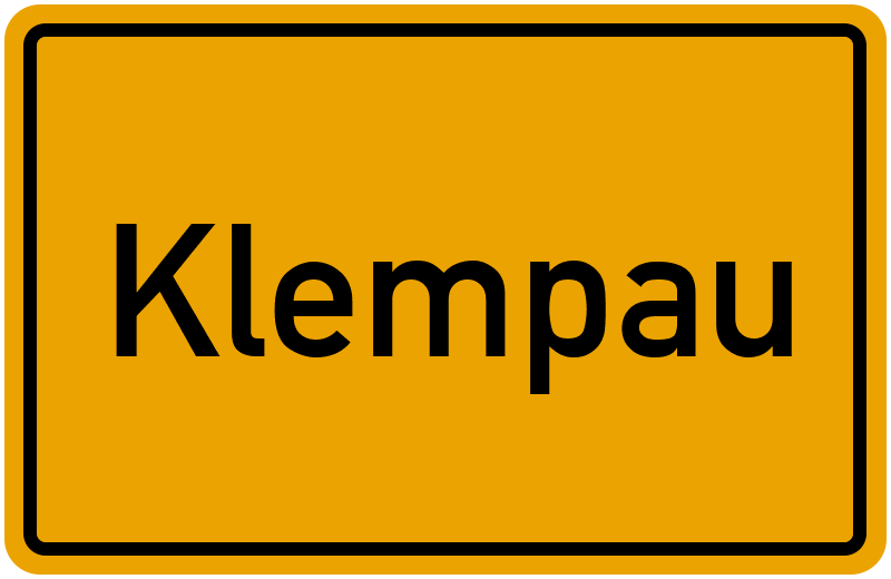Ortsschild Klempau