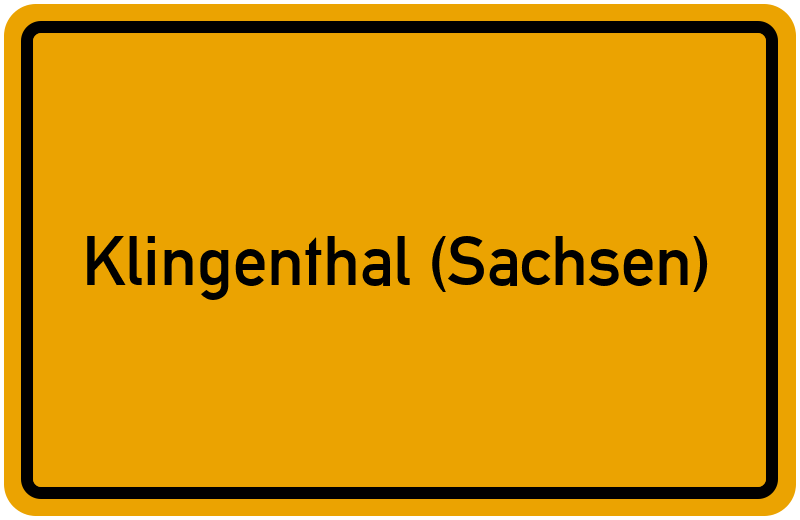 Ortsschild Klingenthal (Sachsen)