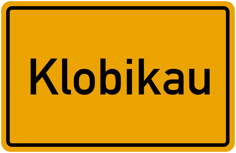 Ortsschild Klobikau