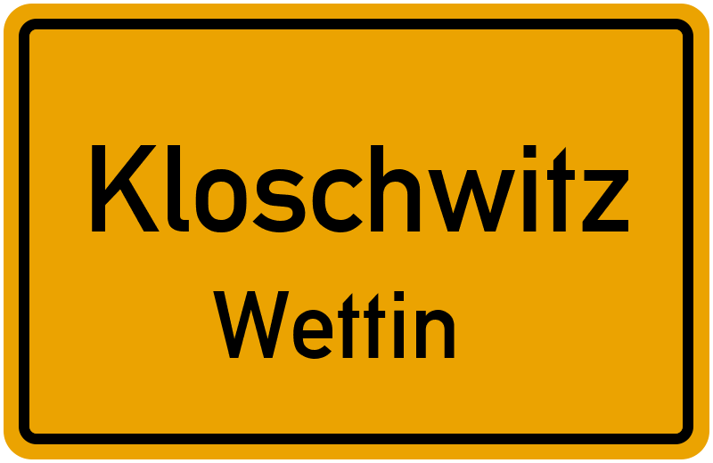Ortsschild Kloschwitz