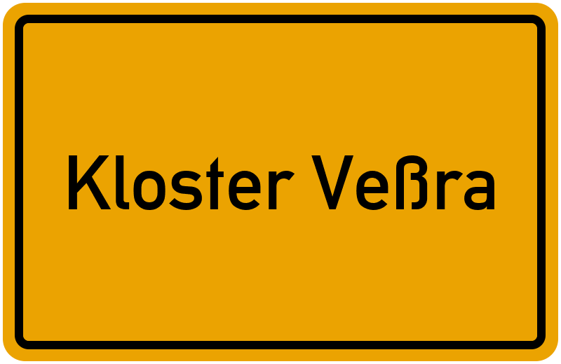 Ortsschild Kloster Veßra