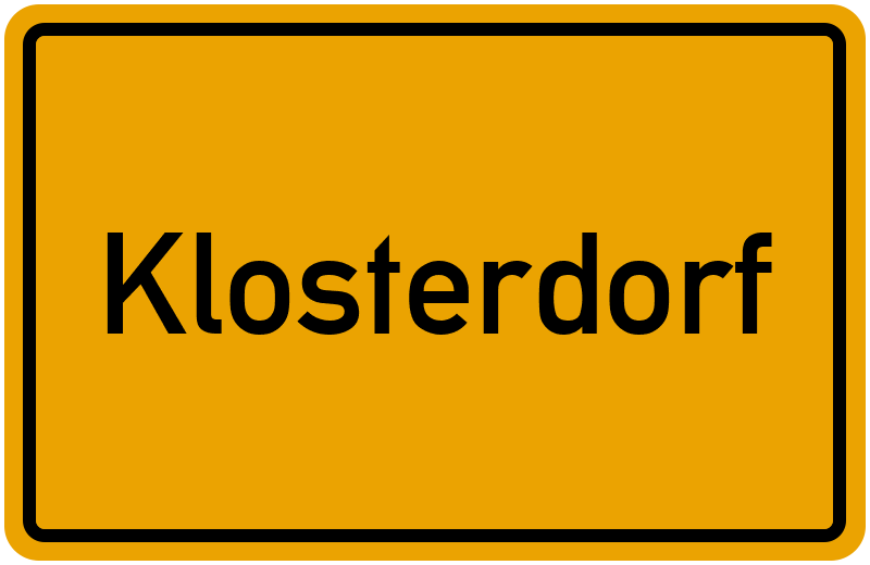 Ortsschild Klosterdorf