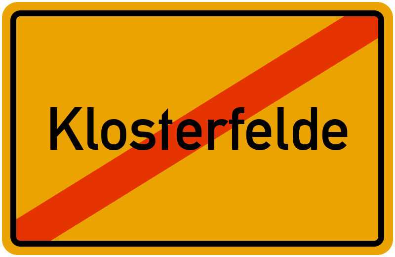 Ortsschild Klosterfelde