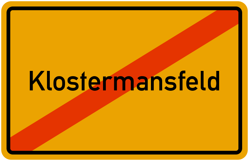 Ortsschild Klostermansfeld