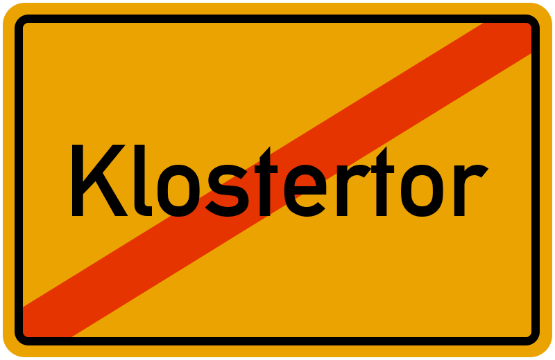 Ortsschild Klostertor