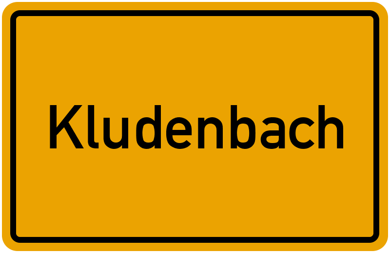 Ortsschild Kludenbach