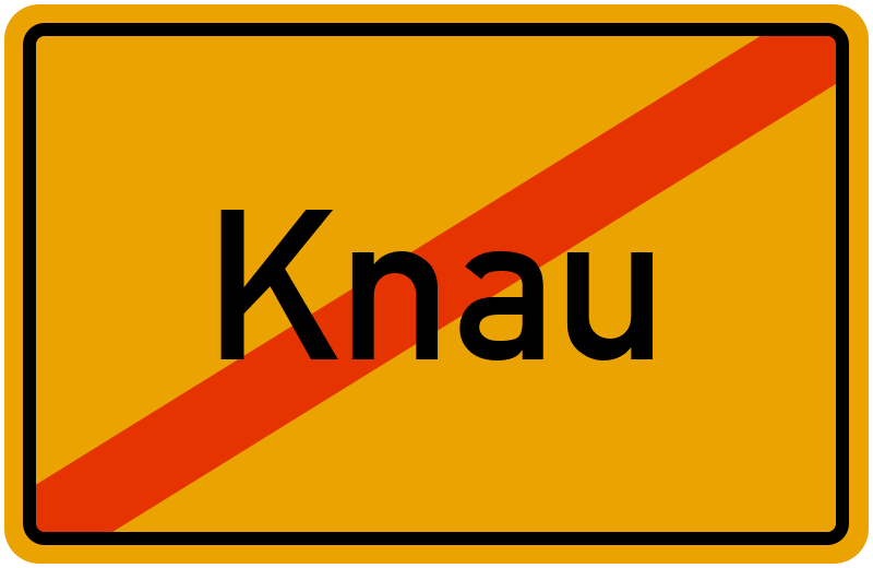 Ortsschild Knau