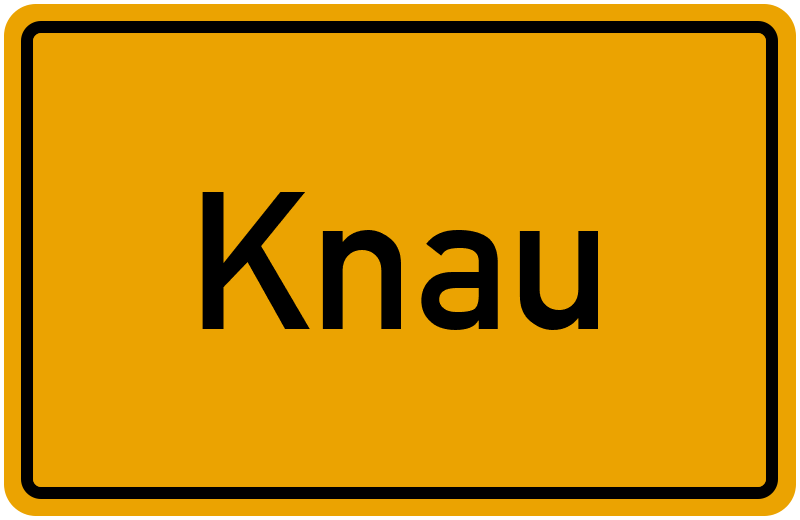 Ortsschild Knau