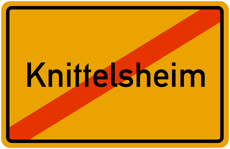 Ortsschild Knittelsheim
