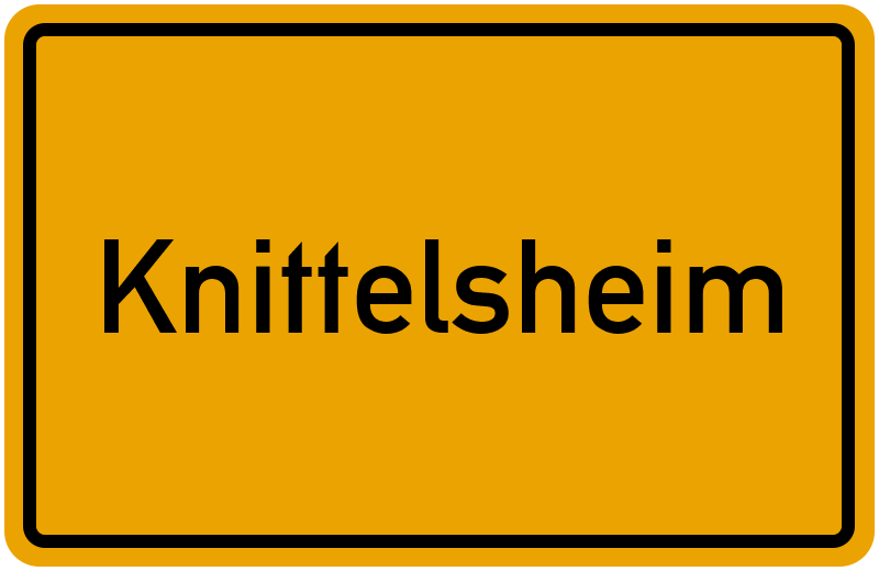 Ortsschild Knittelsheim