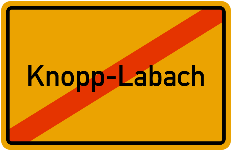 Ortsschild Knopp-Labach