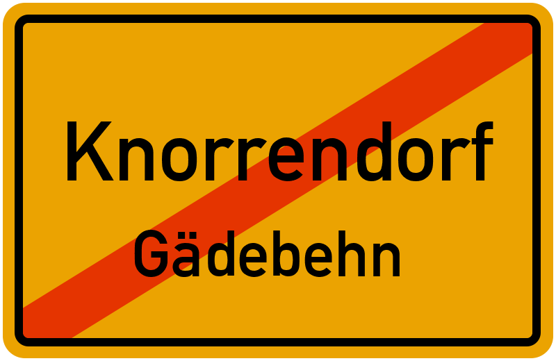 Ortsschild Knorrendorf