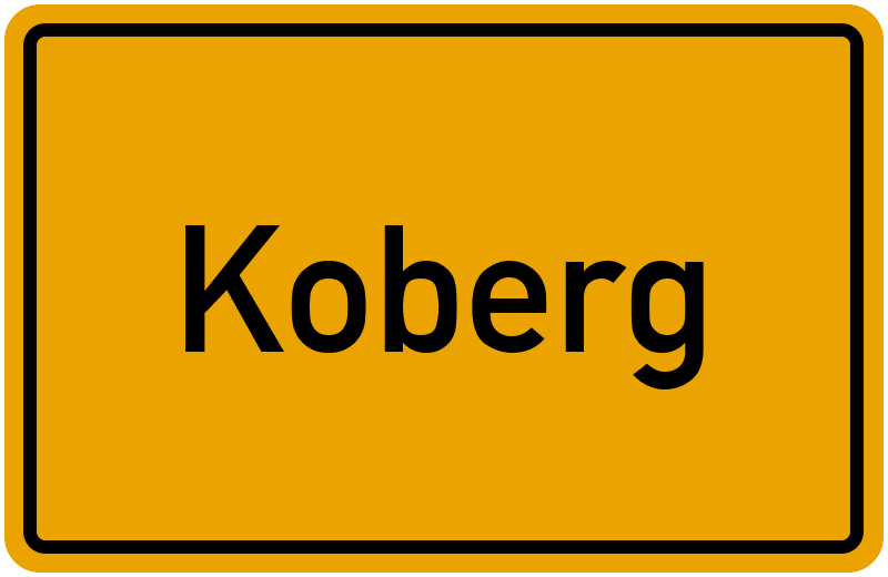 Ortsschild Koberg