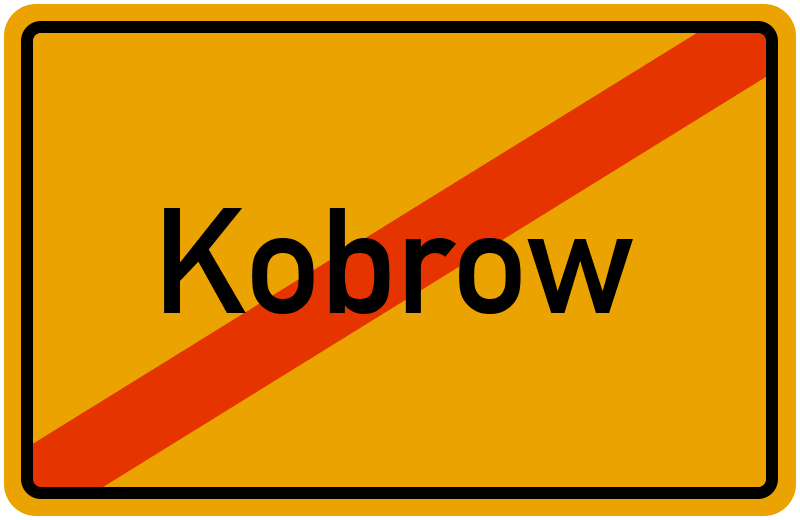 Ortsschild Kobrow
