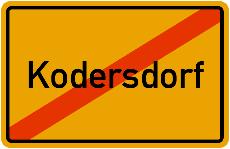 Ortsschild Kodersdorf