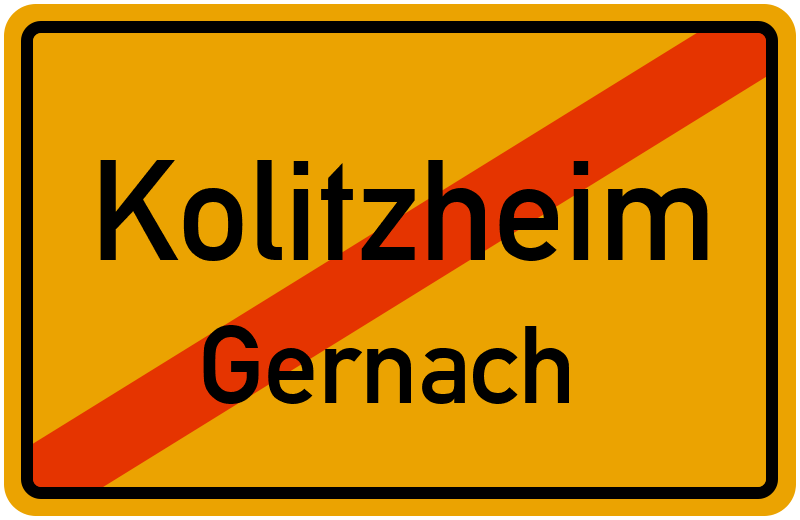 Ortsschild Kolitzheim