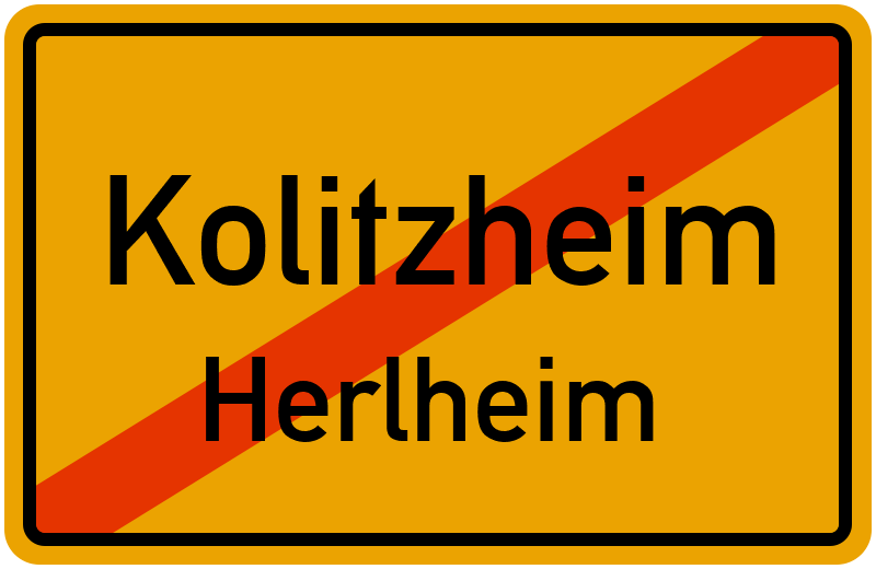 Ortsschild Kolitzheim