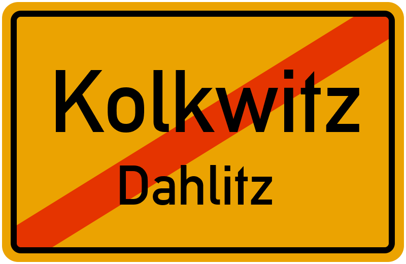Ortsschild Kolkwitz