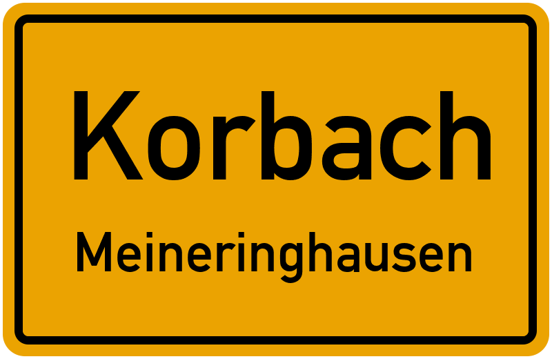 Ortsschild Korbach