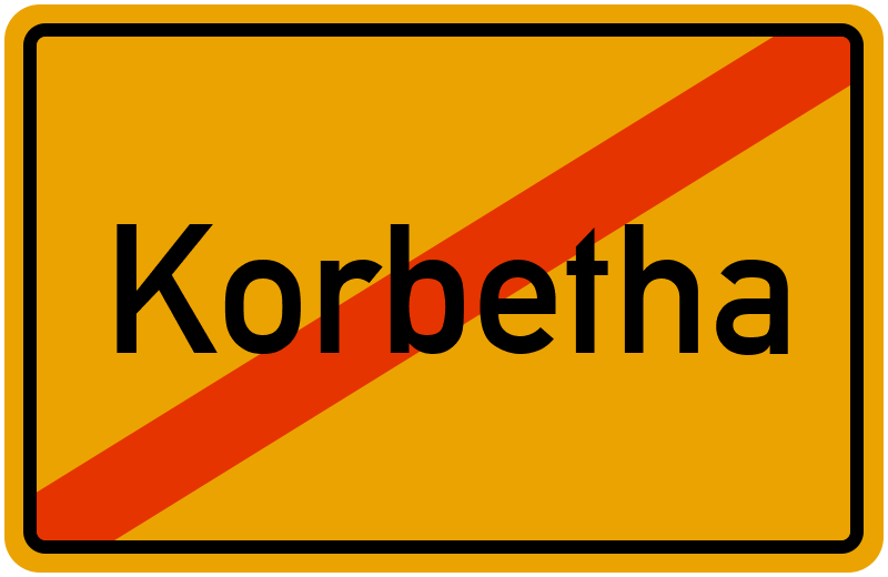 Ortsschild Korbetha