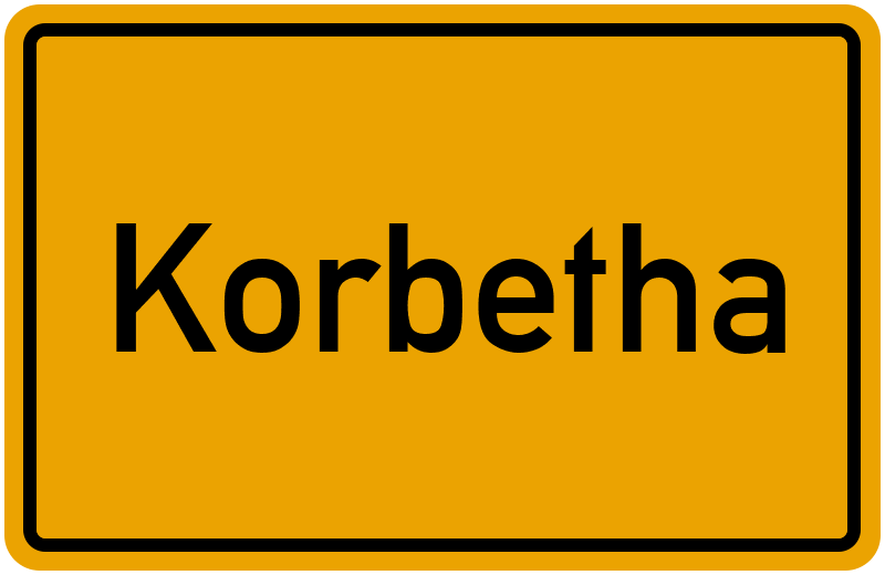 Ortsschild Korbetha