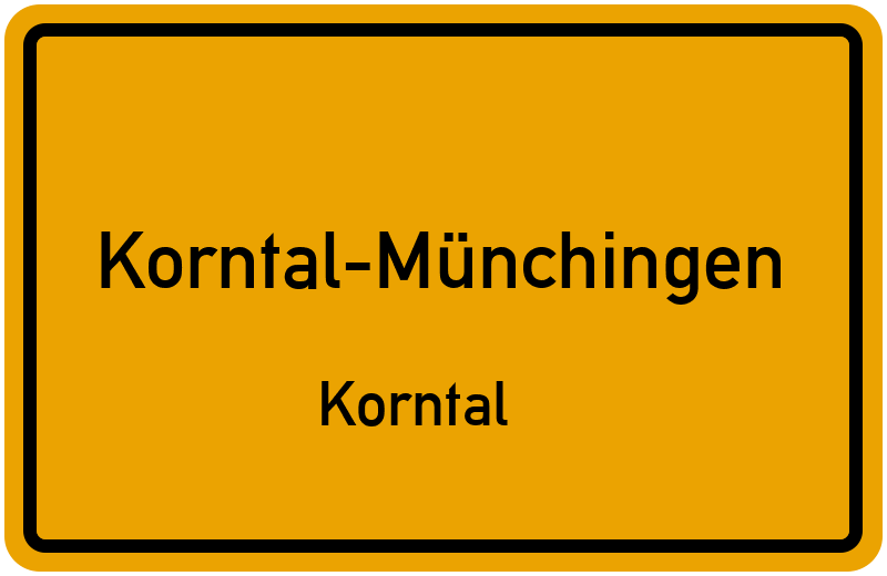 Ortsschild Korntal-Münchingen
