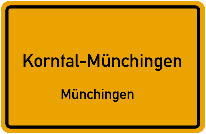 Ortsschild Korntal-Münchingen