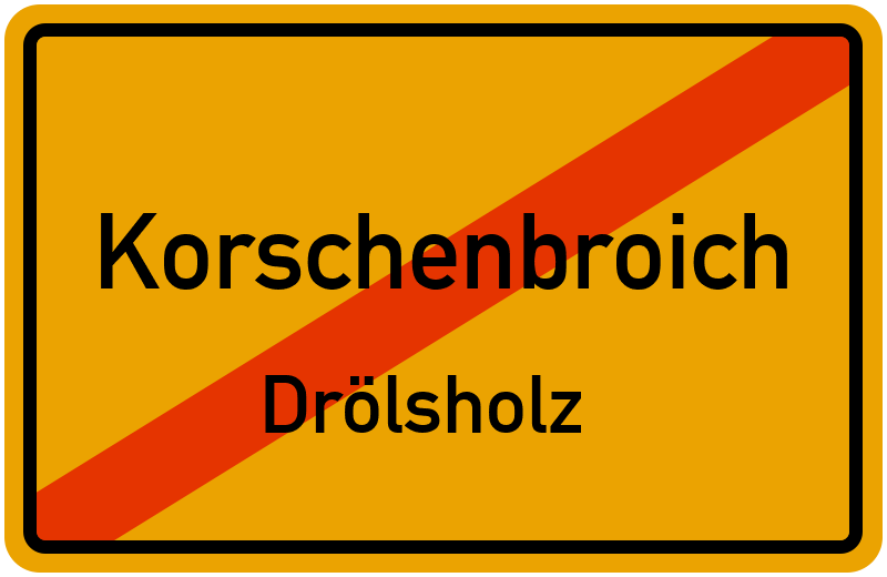 Ortsschild Korschenbroich
