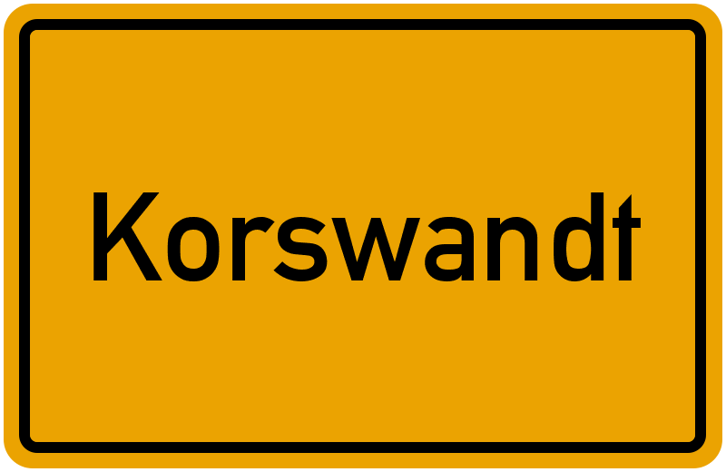 Ortsschild Korswandt