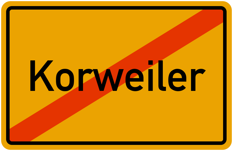 Ortsschild Korweiler