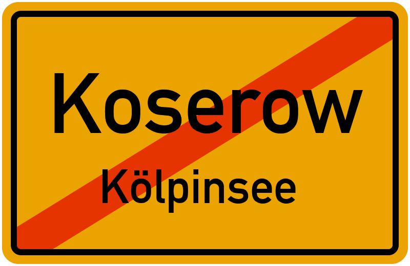 Ortsschild Koserow