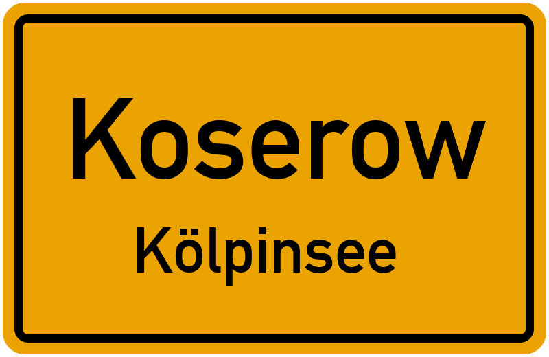 Ortsschild Koserow