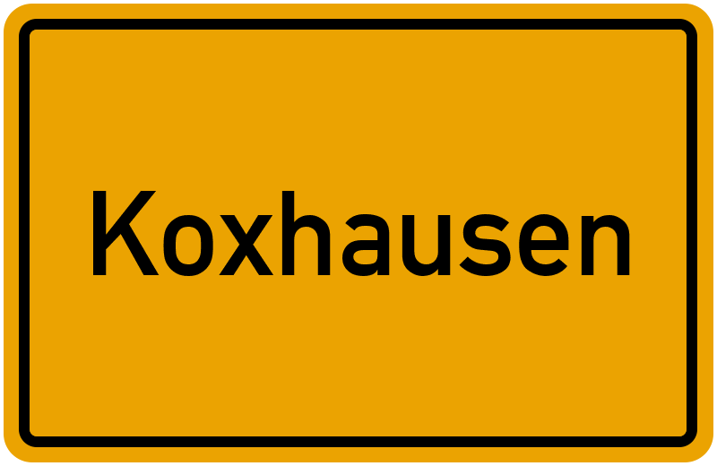 Ortsschild Koxhausen