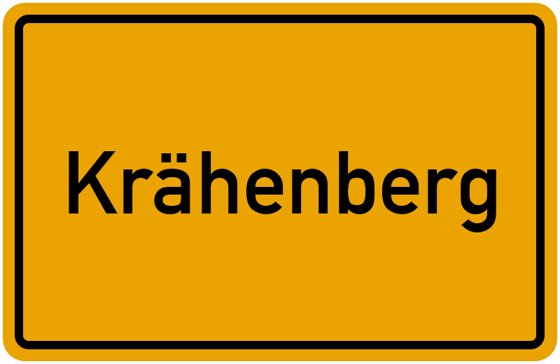 Ortsschild Krähenberg