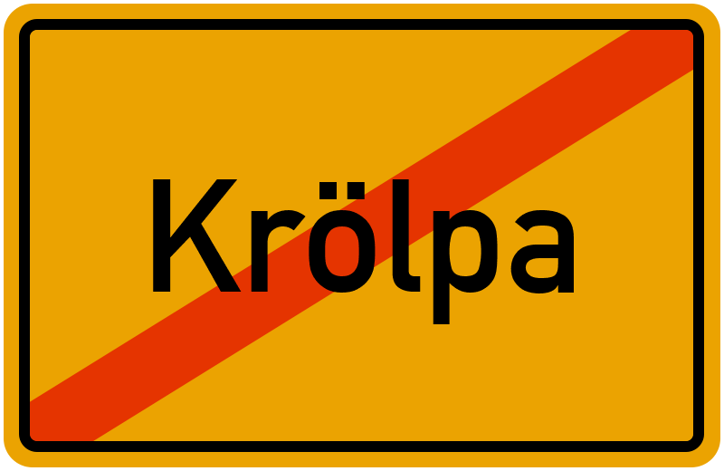 Ortsschild Krölpa