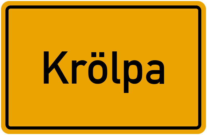 Ortsschild Krölpa
