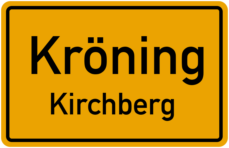 Ortsschild Kröning