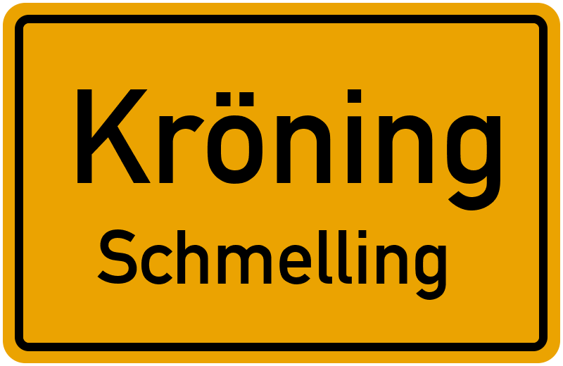 Ortsschild Kröning